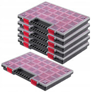 Set di 6 contenitori organizer per officina KADAX con 21 cassetti, ideali per garage.