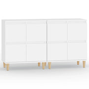 Buffet credenza cassettiera armadio mobile contenitore organizer per cucina soggiorno salotti set da 2 60 x 35 x 70 cm legno ingegnerizzato bianco 02_0036680
