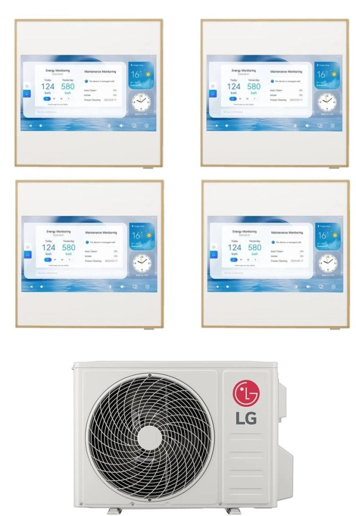 Condizionatore LG Quadri Split Inverter ARTCOOL GALLERY LCD 12+12+12+12 con MU4R27 R-32 Wi-Fi integrato