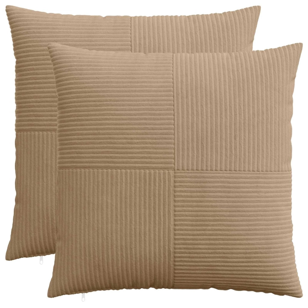Federa 2 pcs ALMELO Marrone 70 x 70 cm corduroy 915607