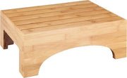 Sedia per bagno in bambù, piedistallo curvilineo in bambù di alta qualità, aiuta nella bagno con l'accesso alla vasca da bagno, è anche ideale per il bagno dei ospiti o la cucina, sedia per piante, 40 x 15 x 30 cm, naturale