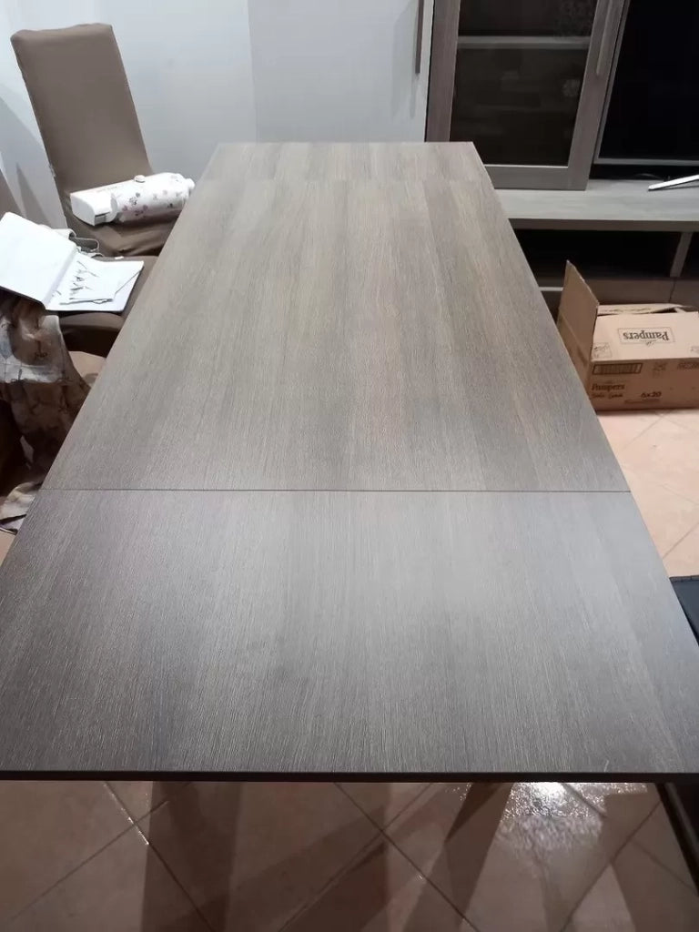 Tavolo allungabile rovere grigio cm 130x80x76h (564) - Mobili 2G