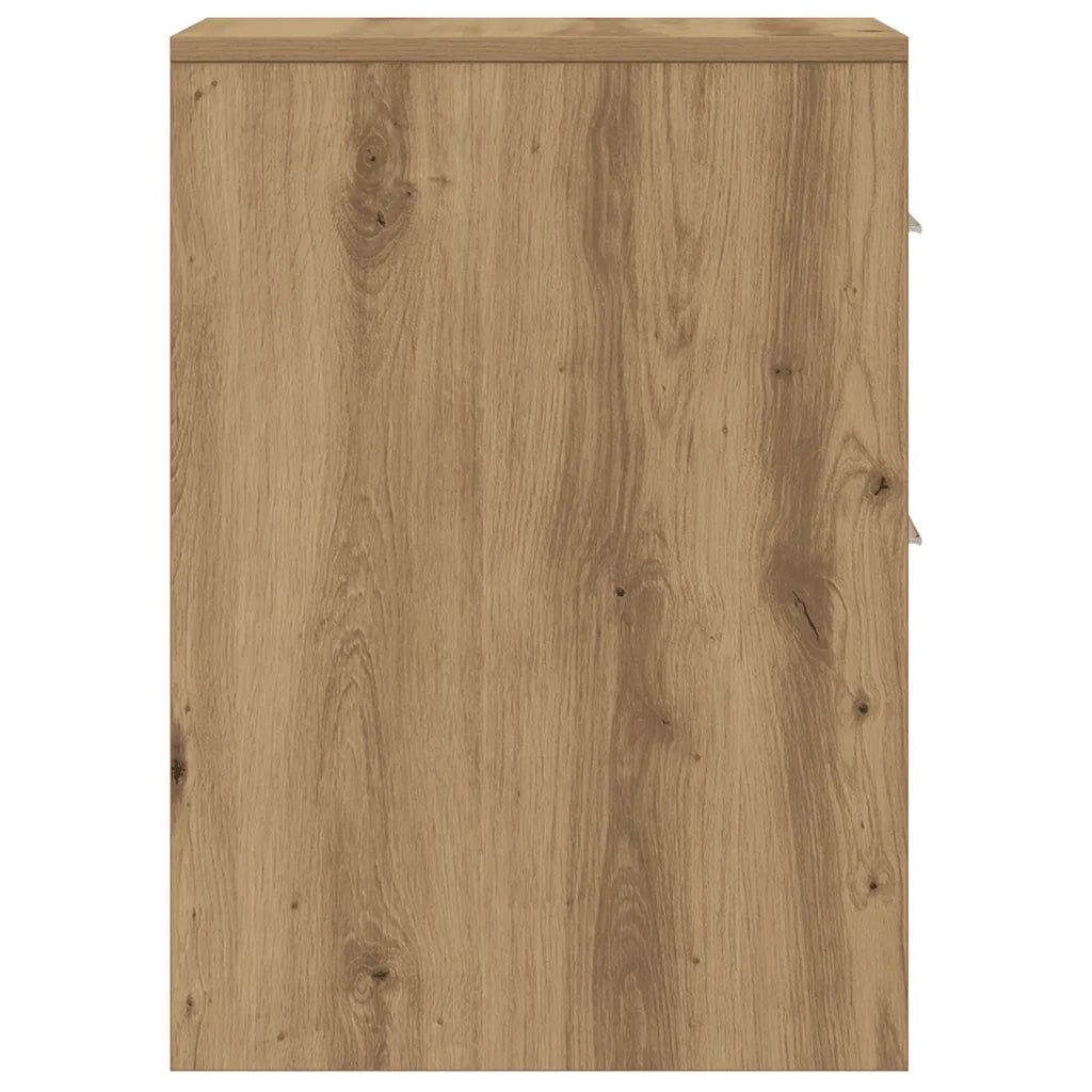 Mobile da Bagno Stretto con Ruote Rovere Artigianale Truciolato