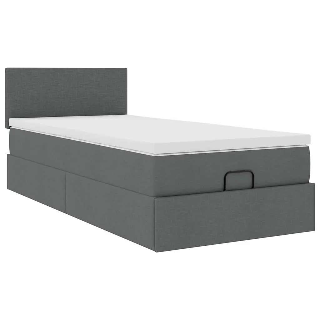 Struttura Letto Pouf con Materasso 100x200 cm in Tessuto