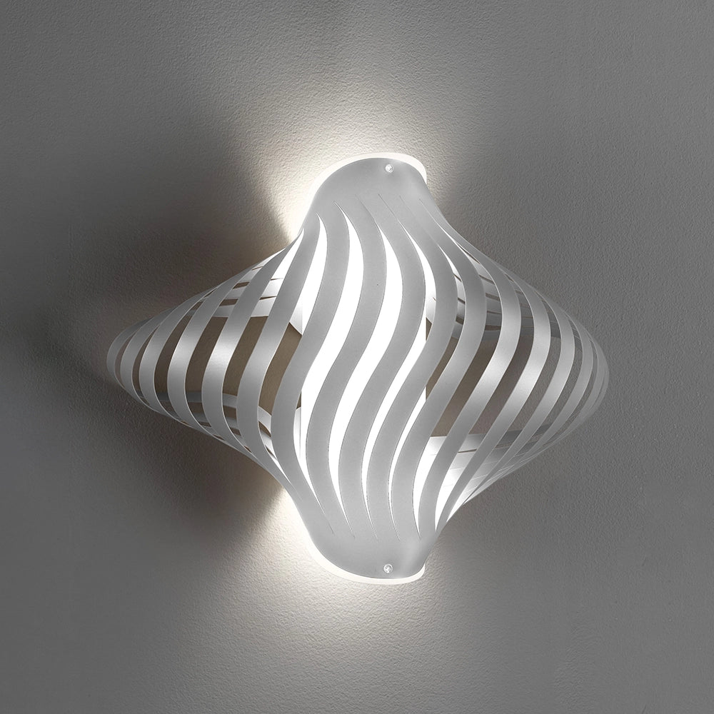 Applique Plafoniera 2 Luci Shell In Polilux Silver Con Cavo Made In Italy