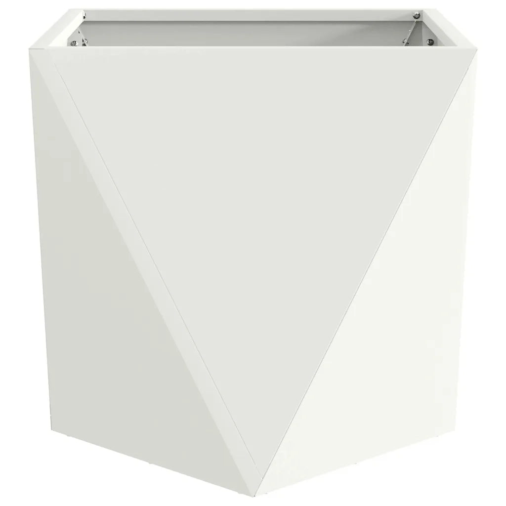 Fioriera | Cassetta per fiori | Vaso Bianco 40 x 40 x 40 cm Acciaio