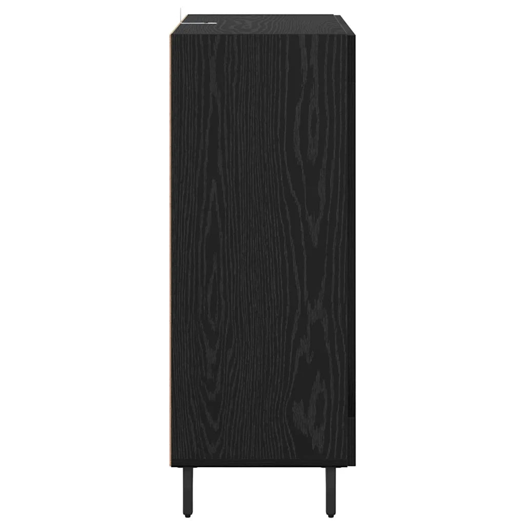 Credenza con Cassetto-Buffet-Armadio da cucina Rovere Nero 69,5 x 34 x 90 cm 677421