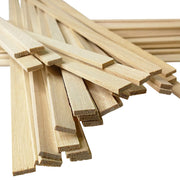 BASTONCINO RETTANGOLARE - 80pz Per Bricolage - Modellismo - Ultraleggero - 9X2X400mm