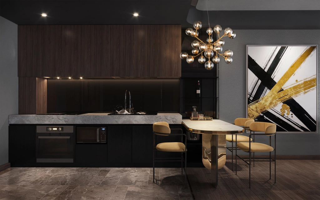 Lampadario Maytoni Dallas ottone 24 luci sfere vetro