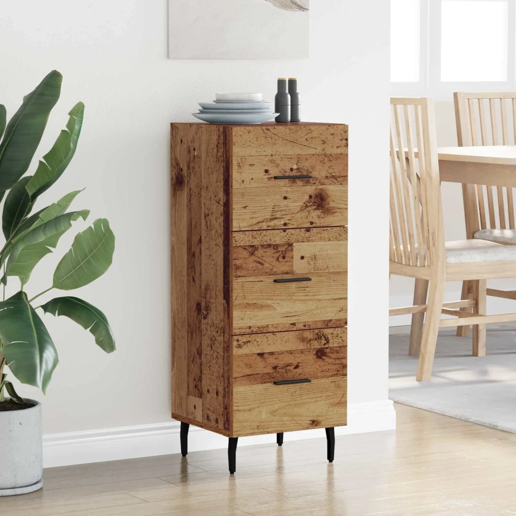 Credenza | Madia | Buffet da pranzo | Armadio da pranzo Legno vecchio 34 x 34,5 x 90 cm Legno multistrato
