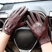 Manicure anti-umidità per uomini - Guanti touchscreen vintage, guanti per autunno e inverno, leggeri, non tessili, guanti per motociclisti