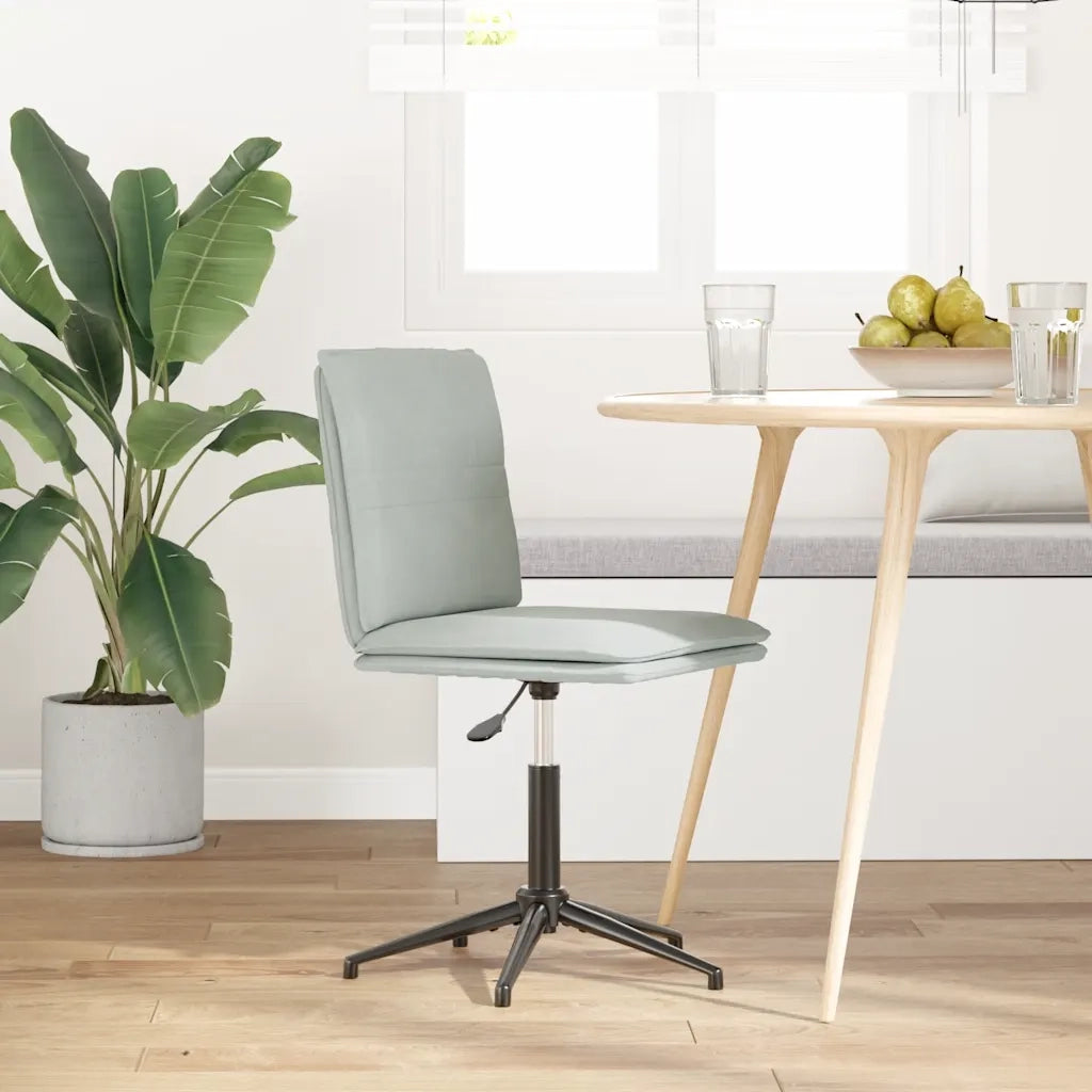 vidaXL Sedia da Pranzo Grigio Chiaro in Velluto