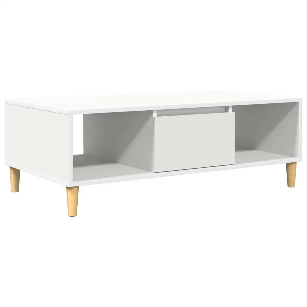 Tavolino da salotto | Tavolino da caff¨¨ | Tavolino da Soggiorno Bianco 102 x 55 x 35 cm Legno multistrato
