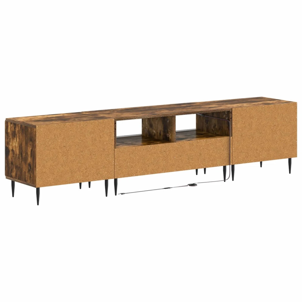 Mobile TV LED a 5 pezzi Rovere Fumo Legno ingegnerizzato 3416522