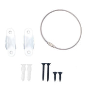 Cinture di sicurezza per mobili 6 in pack - Resistenti ai bambini - Antitipo metallico - Per armadi e mensole - Bianco - Resistenti a urti - Sicurezza per mobili