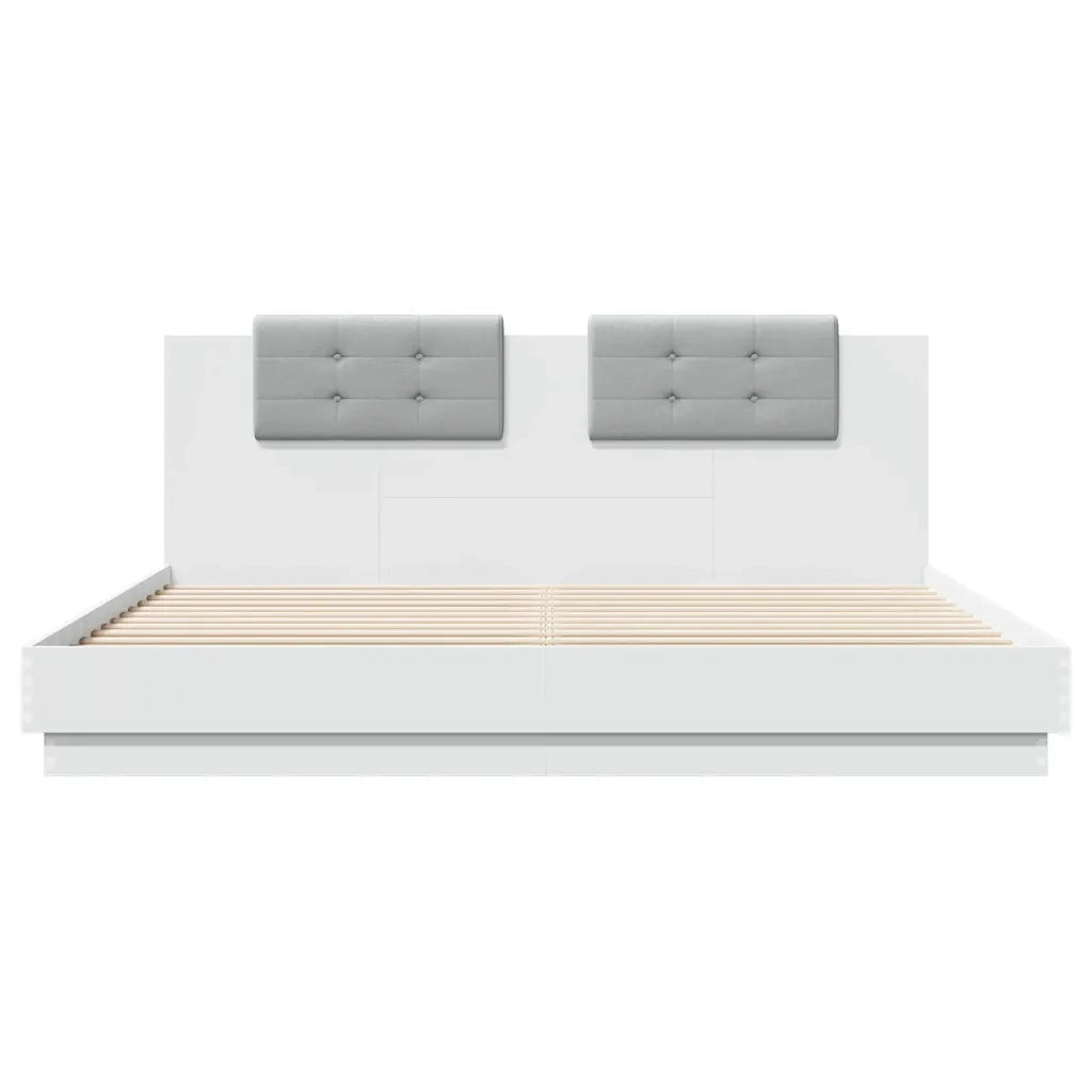 Giroletto con LED senza Materasso Bianco 180x200 cm 3209989