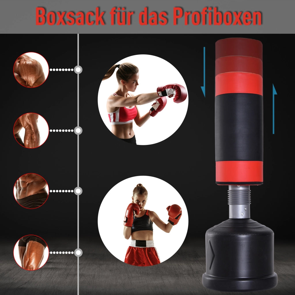 Sacco da Boxe con Base e Molla Regolabile ¨C Xylo ¨C Rosso