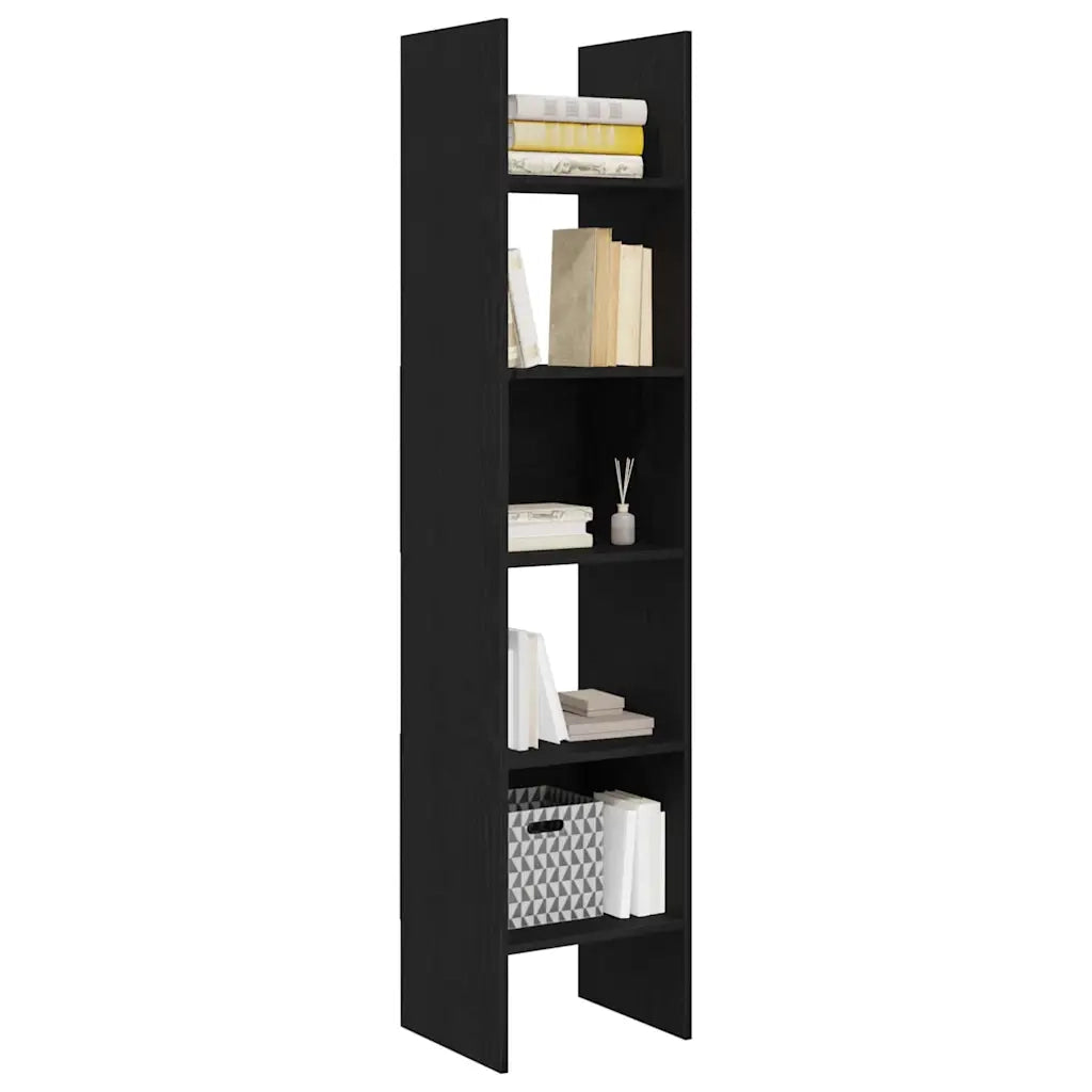 vidaXL Armadio per Libri Rovere nero 40 x 35 x 180 cm