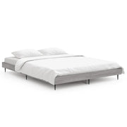 Letto matrimoniale | Letto per adulti | Giroletto Grigio Sonoma 140x190 cm in Legno Multistrato