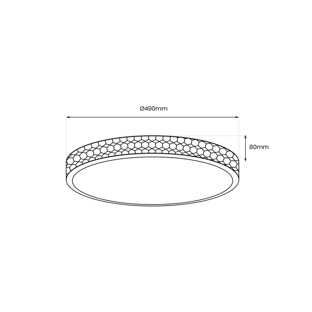 Plafoniera LED Milagro Shiny ambra 34W Ø49 4000K 3500lm