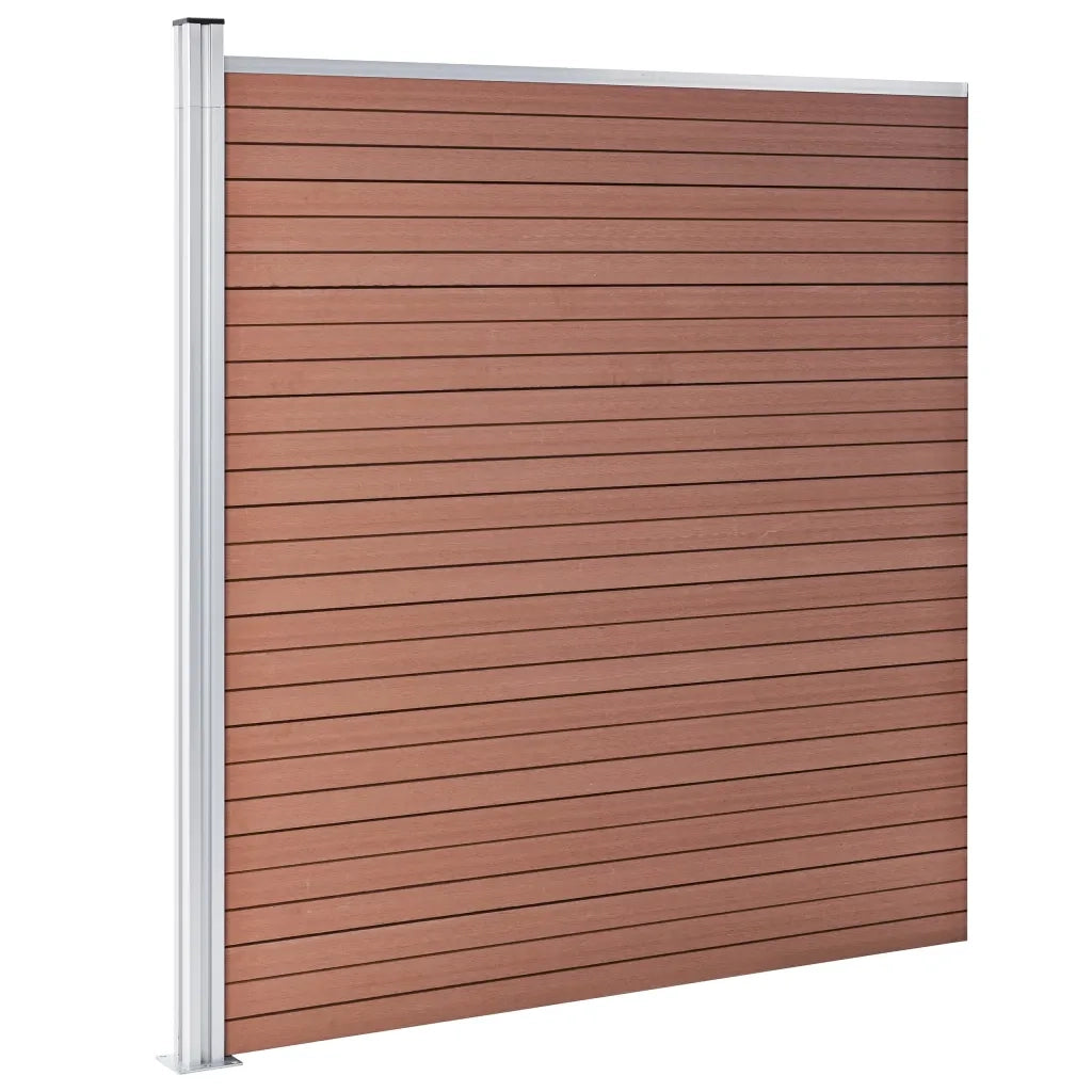 Pannelli Recinzione 6 Quadrati 1 Inclinato 1138x186cm Marrone