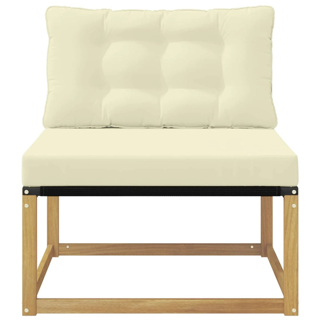 Divano centrale per esterno-Divano componibile Bianco 79 x 83 x 73 cm acciaio 436843