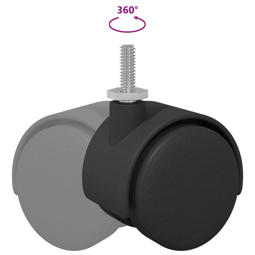 Ruota 2 pz Nero e Argento 40,1 x 40,1 x 37,8 mm Ferro e PP CFW2039909