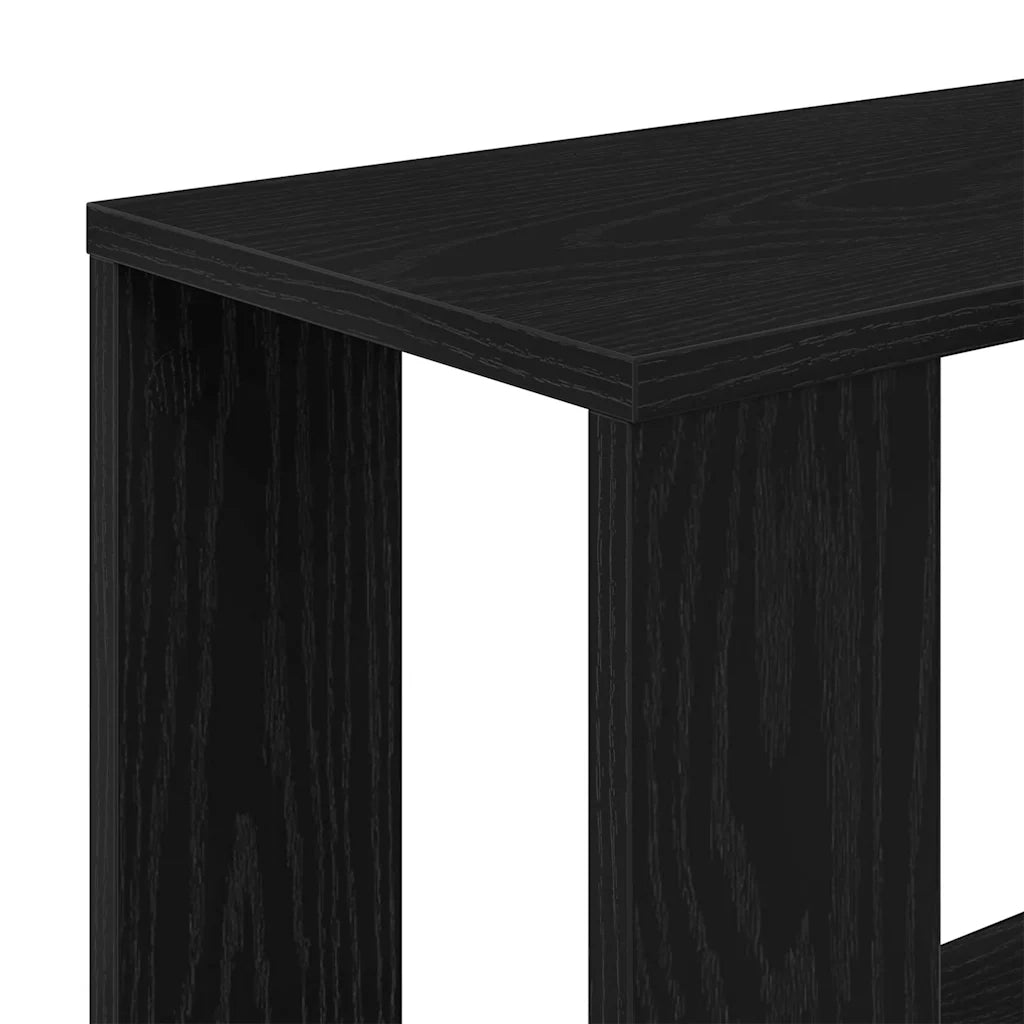 Libreria Divisorio-Scaffale per Libri-Mobile di Stoccaggio Rovere Nero 45x24x159 cm Legno Multistrato