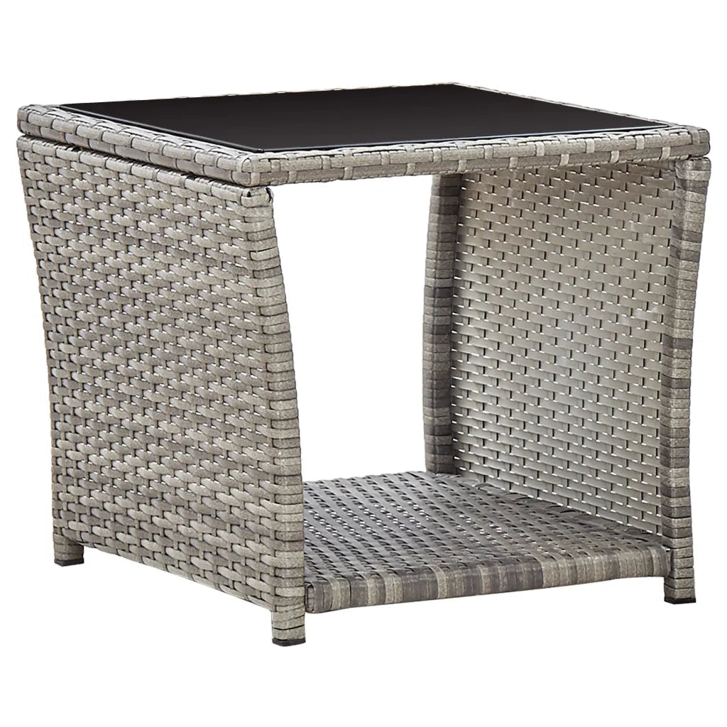 Set Divani da Giardino 3 pz con Cuscini in Polyrattan Grigio 3059364