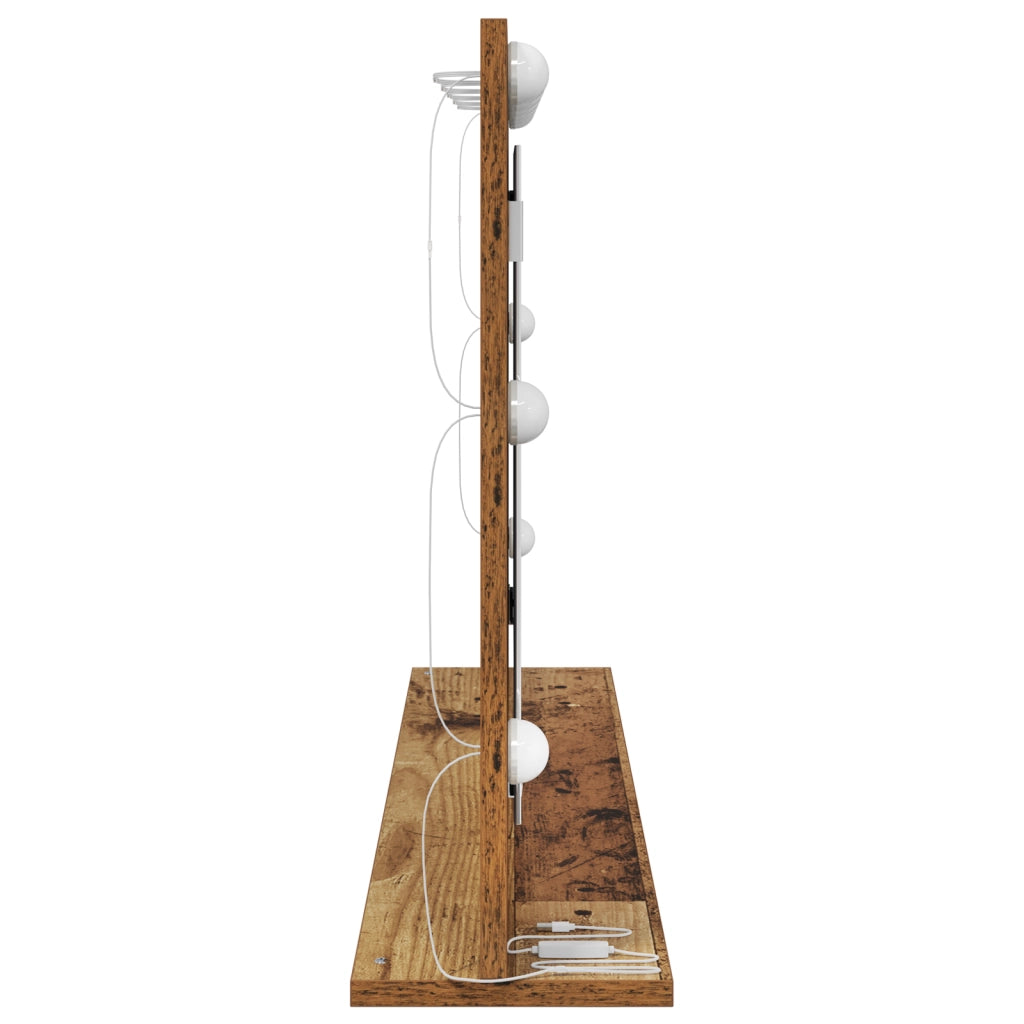 Specchio da Toeletta Legno Invecchiato Legno e Vetro