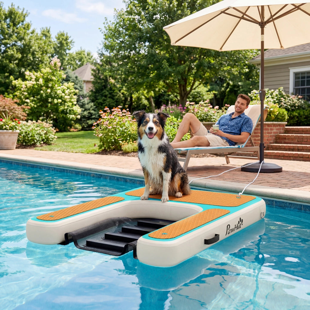 Rampa per Cani Gonfiabile ¨C zephmum ¨C Arancione 151x102 cm
