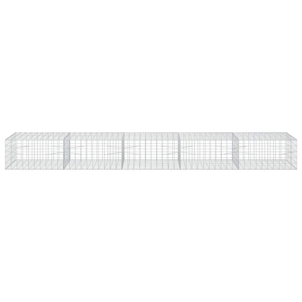 Gabione con filo da 5 mm e rete 10x10 cm 500x100x50 cm 3465292