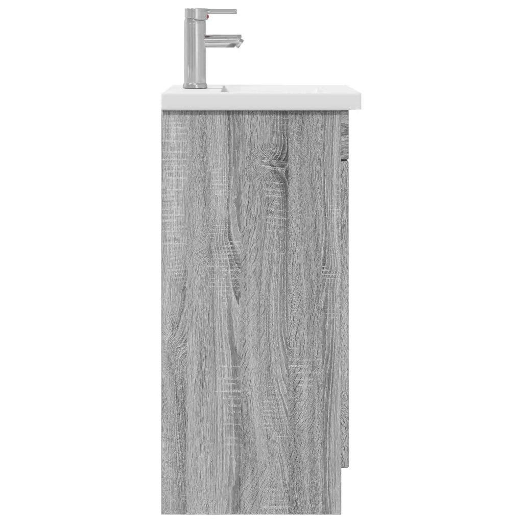 Mobile da bagno con lavabo Sonoma grigio 42 x 40 x 84,5 cm 890090