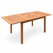 Tavolo da giardino rettangolare allungabile in legno, 6 a 10 posti,