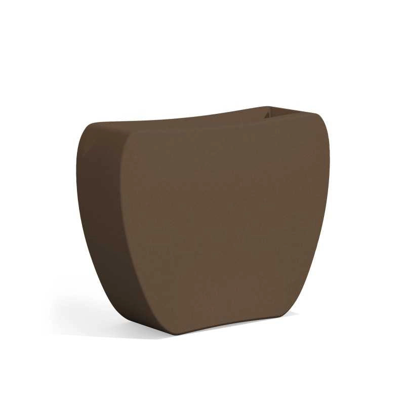 Vaso Fioriera moderna di design 100x31 H80 in polimero bronzo resistente per interno ed esterno - Made in Italy - Monacis