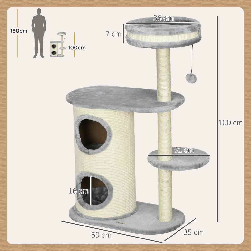 Tiragraffi per Gatti ¨C Zephmum ¨C Grigio 59x35x100