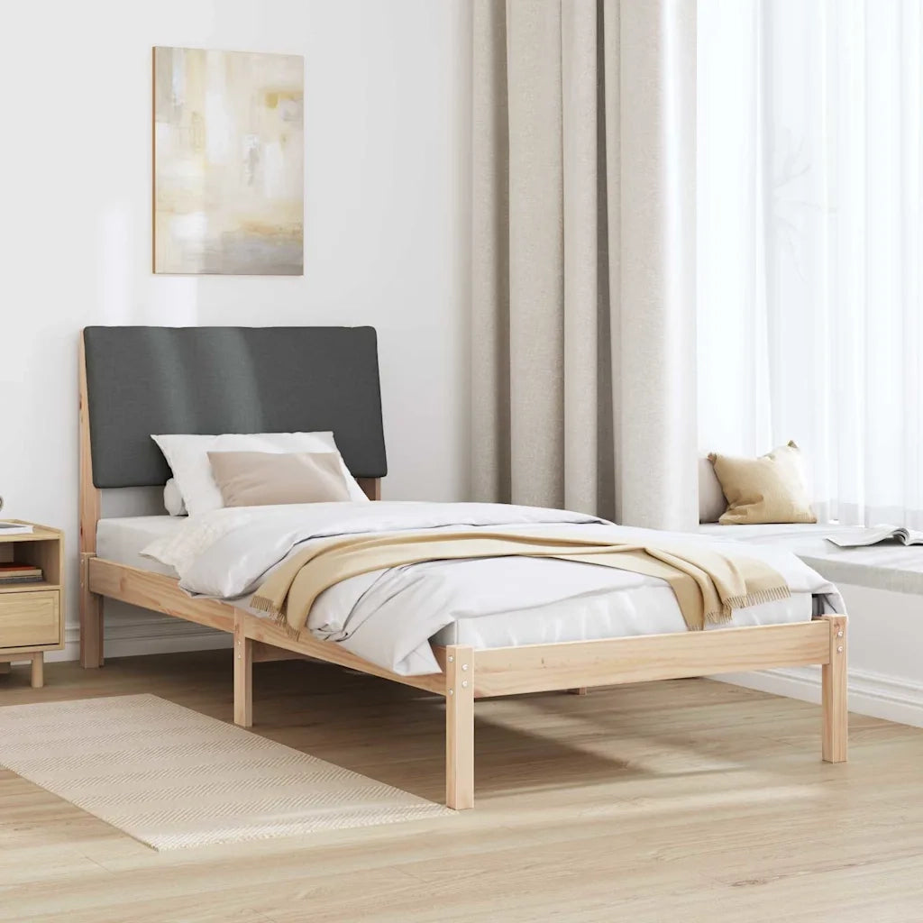 Struttura del Letto marrone e grigio scuro 90 x 190 cm