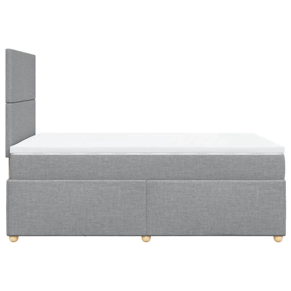 Giroletto a Molle con Materasso Grigio Chiaro 120x190cm Tessuto
