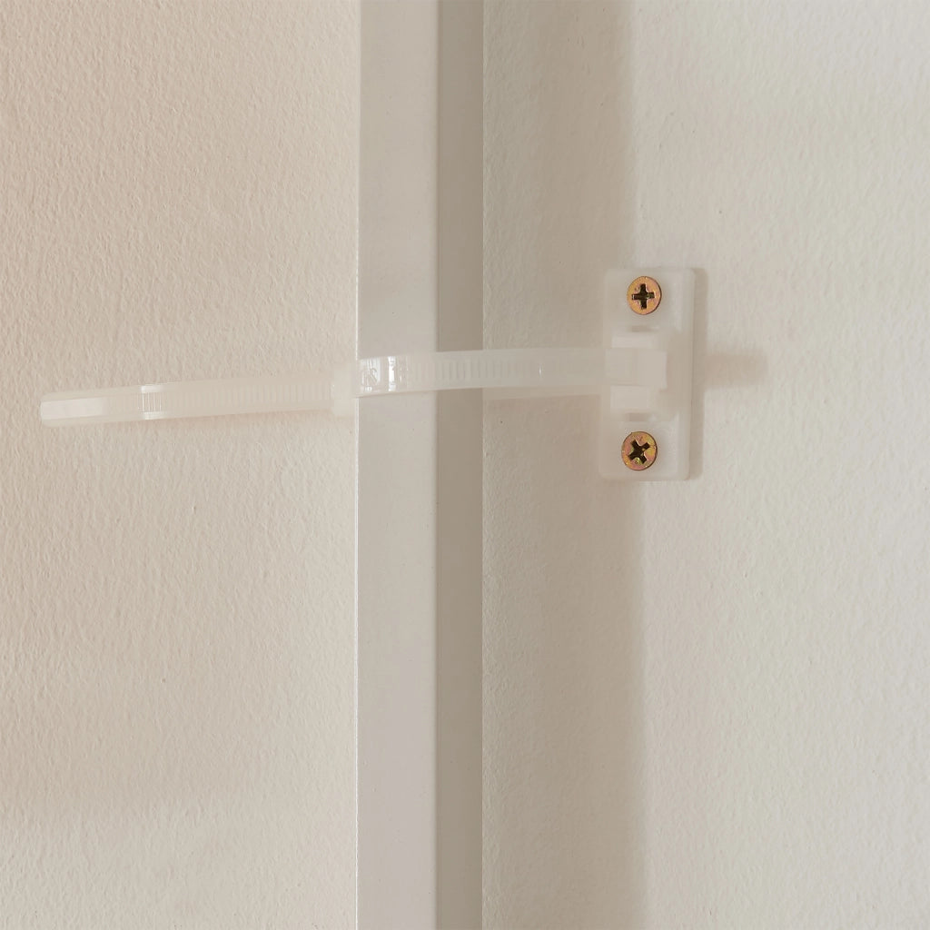 Organizzatore Guardaroba Larem Mobile Porta Abiti con Scomparti - Bianco / Effetto Rovere [en.casa]