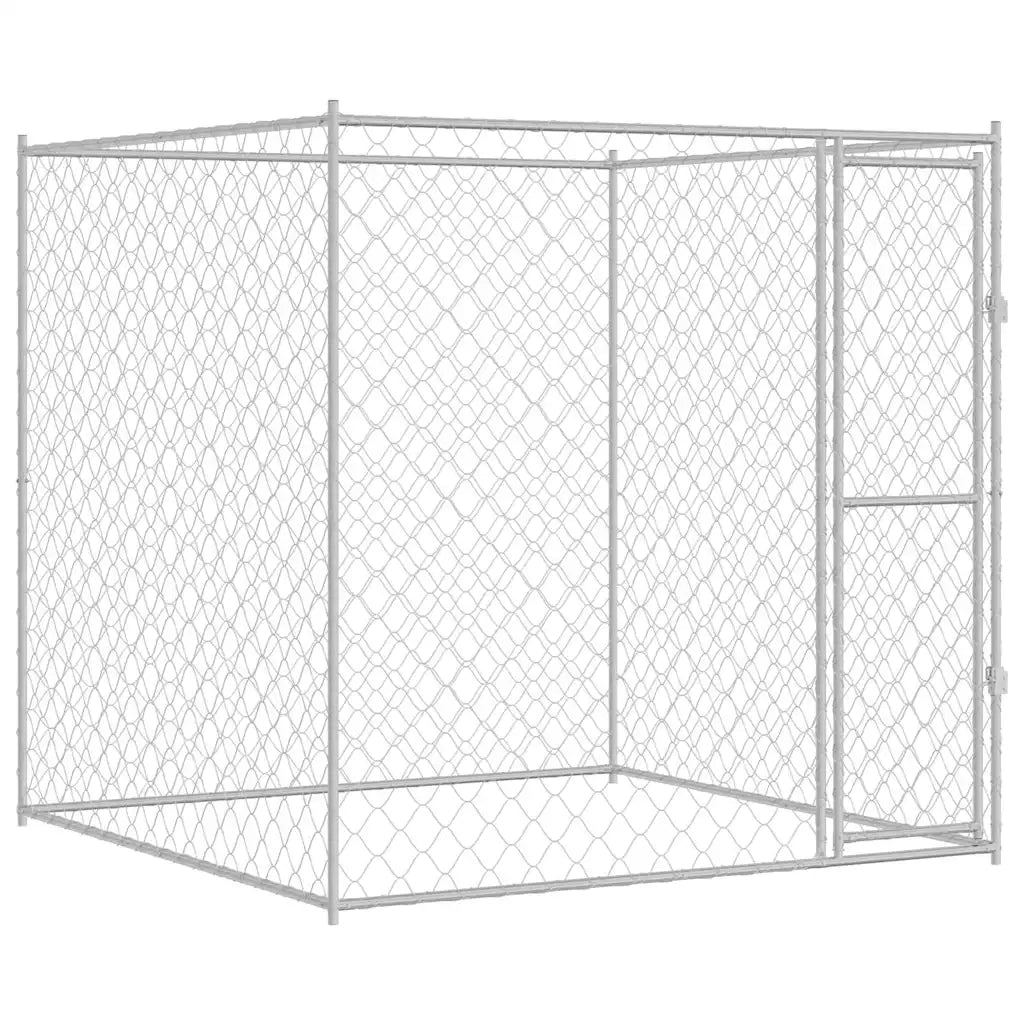 Gabbia per cani Argento 200 x 200 x 200 cm Acciaio zincato