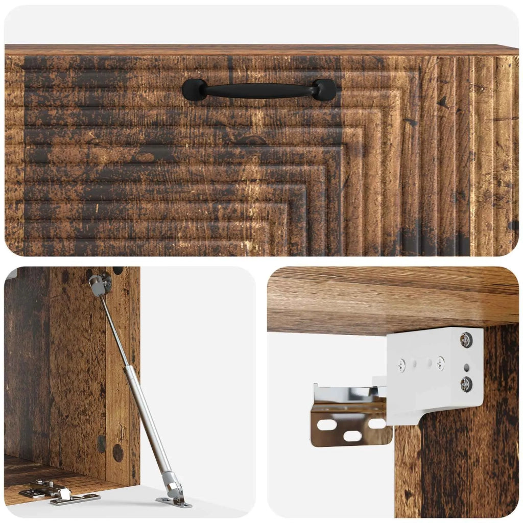 Mobile Porta TV da Muro Legno antico 98 x 31 x 30 cm
