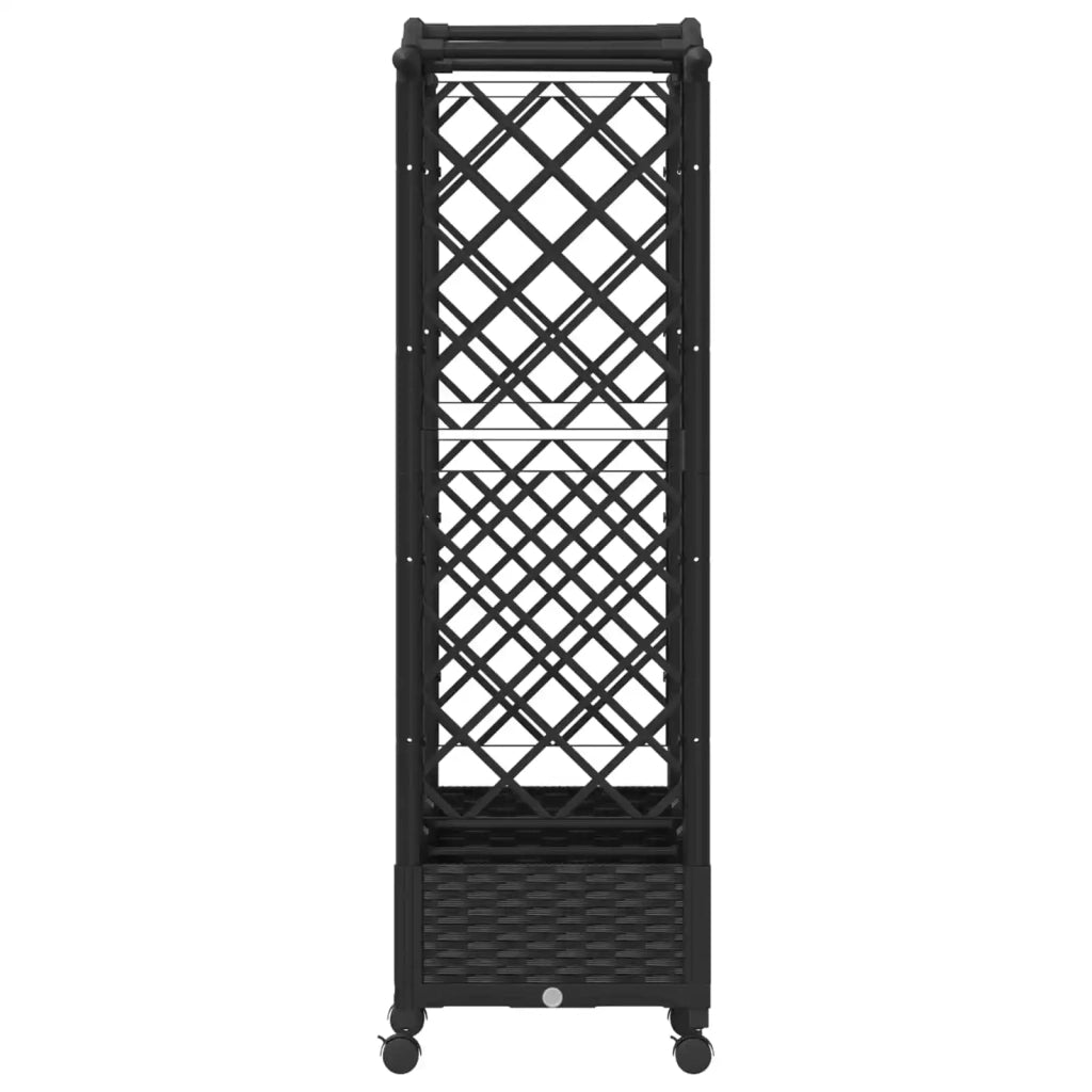 Letto Rialzato con Griglia e Tetto Nero 169 x 40 x 129 cm PP 3423097