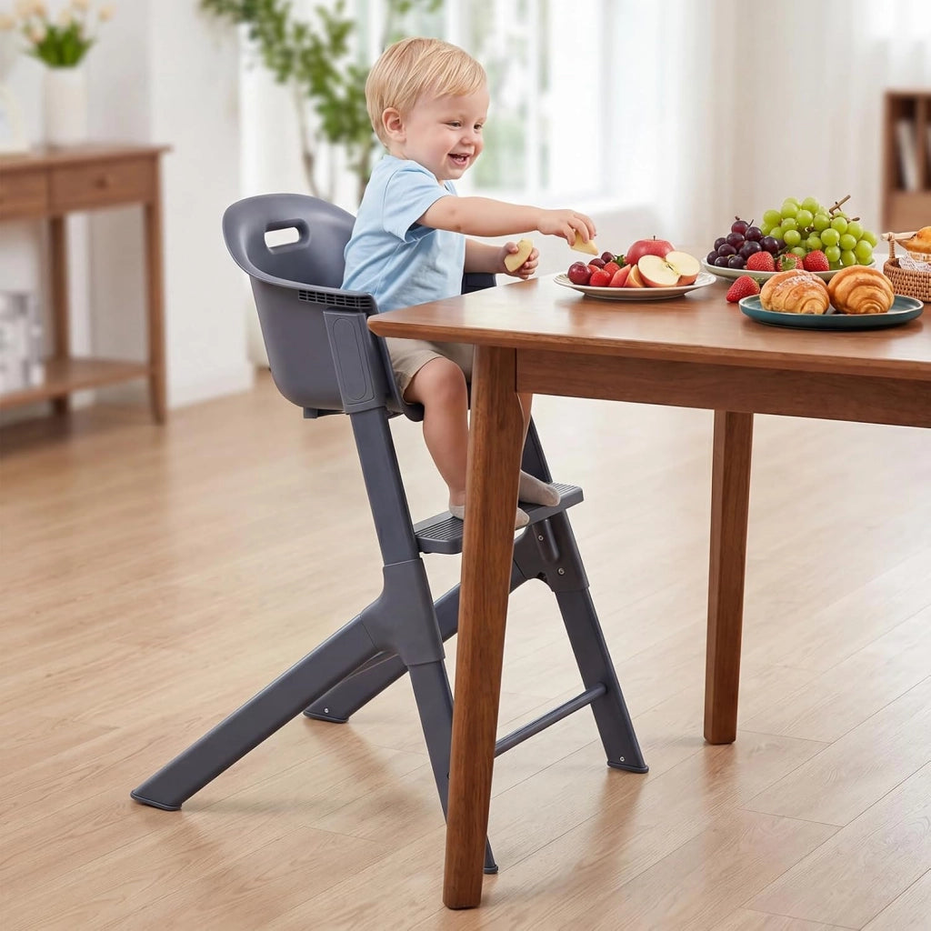 Seggiolone Pappa Evolutivo per Bambini 6-36 Mesi, Lavabile | Sedia Portatile con Vassoio Regolabile, Cuscino Imbottito e Cintura di Sicurezza, Telaio in Metallo, Portata 15 kg