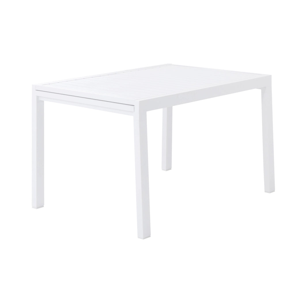 Set di mobili da giardino allungabili VENEZIA 132/264 in alluminio bianco - 10 posti a sedere