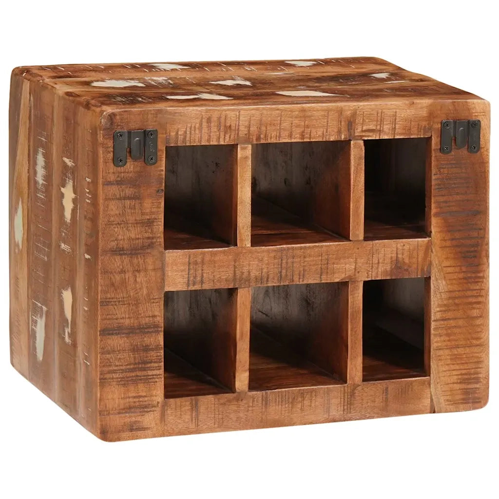 Portabottiglie Marrone Legno Recuperato Massello 4104574