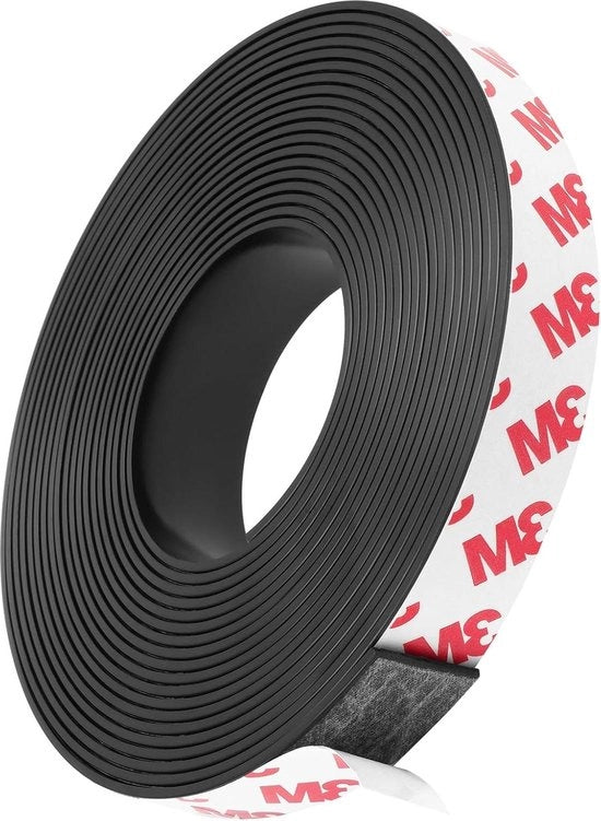 Banda magnetica adesiva - 2 metri con nastro adesivo 3M per tende, foto, poster - striscia magnetica per frigorifero, rete per zanzare - arredamento - 15 cm x 15 mm striscia magnetica adesiva