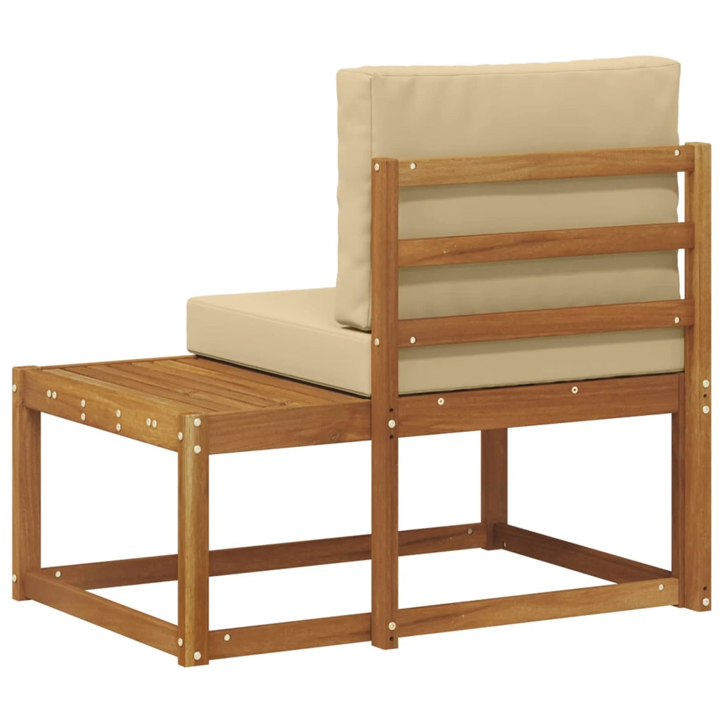 Divano da Esterno con cuscino-Divano da Giardino Naturale 91 x 63 x 73 cm 125757