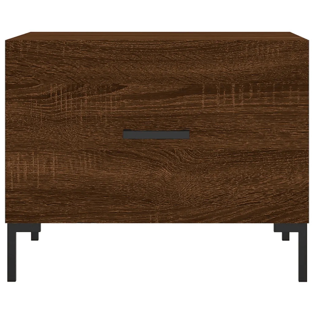 Tavolini Salotto 2 pz Rovere Marrone 50x50x40 Legno Multistrato 829411
