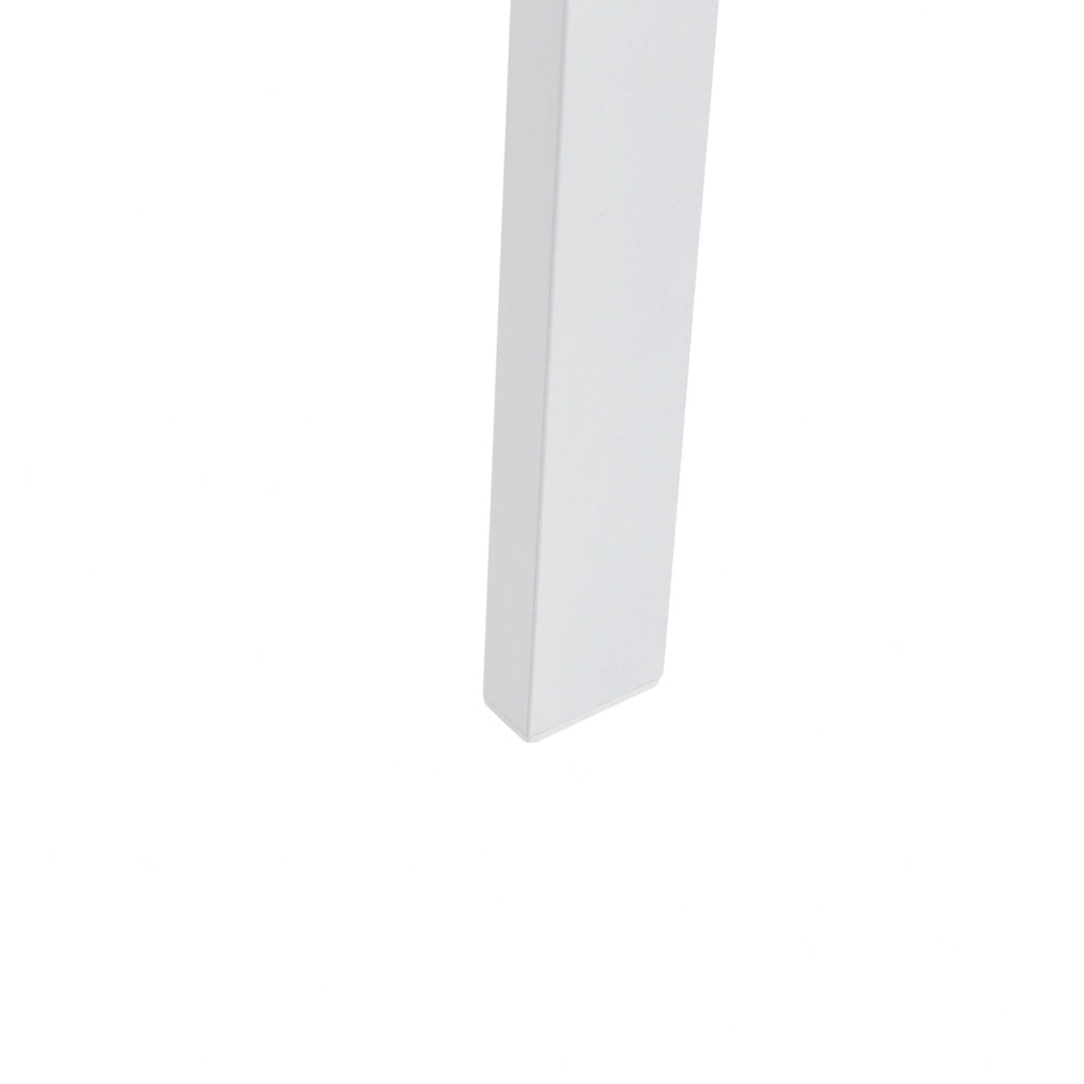 Set di 4 sedie da giardino in alluminio bianco beige con cuscini per sedili con finitura verniciata a polvere per esterni
