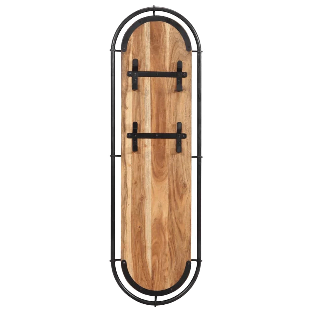 Set di 2 pratici appendiabiti da parete 34 x 110 cm salvaspazio design moderno in legno di acacia marrone 02_0057621
